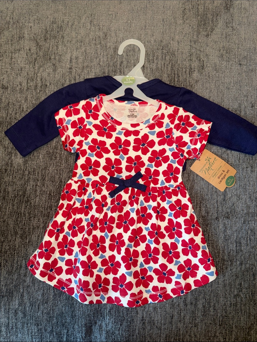 0-3 Baby Girl Dress and Matching Cardigan Set NEW!